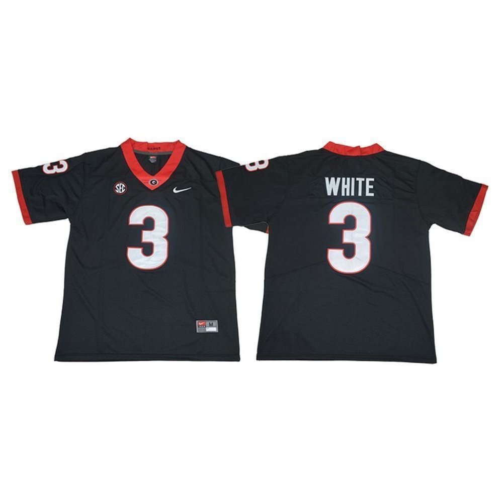 Georgia Bulldogs Zamir White Black Jersey